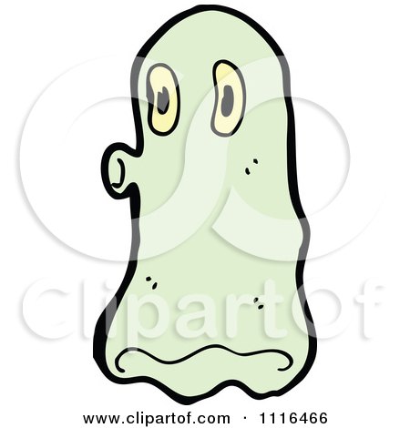 Clipart Green Halloween Spook Ghost 6 - Royalty Free Vector Illustration by lineartestpilot