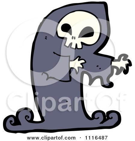 Clipart Halloween Spook Skull Ghost 7 - Royalty Free Vector Illustration by lineartestpilot