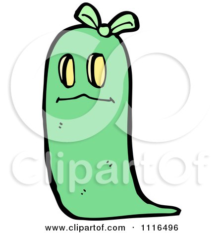 Clipart Green Halloween Spook Ghost 10 - Royalty Free Vector Illustration by lineartestpilot