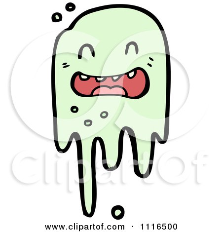Clipart Green Halloween Spook Ghost 2 - Royalty Free Vector Illustration by lineartestpilot
