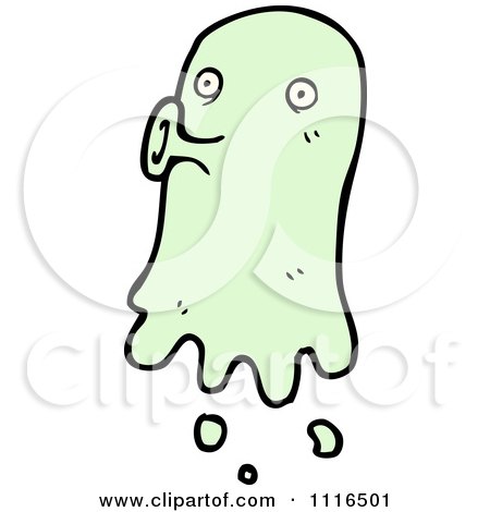 Clipart Green Halloween Spook Ghost 4 - Royalty Free Vector Illustration by lineartestpilot