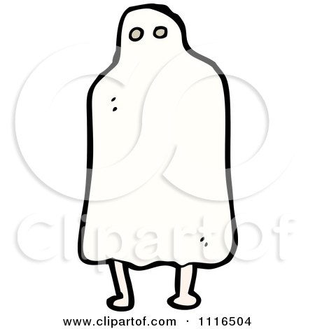 Clipart Halloween Sheet Ghost 1 - Royalty Free Vector Illustration by lineartestpilot