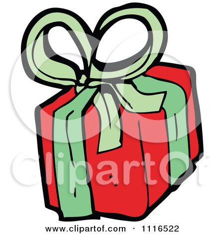 Clipart Christmas Present Gift Box 1 - Royalty Free Vector Illustration by lineartestpilot