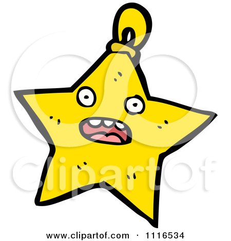 Clipart Star Christmas Bauble Ornament - Royalty Free Vector Illustration by lineartestpilot