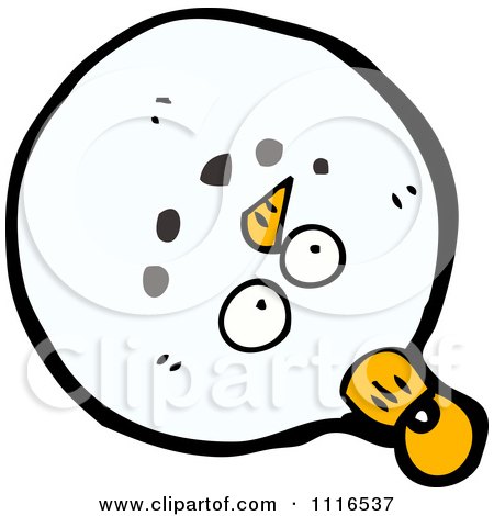Clipart Christmas Snowman Face Bauble Ornament 2 - Royalty Free Vector Illustration by lineartestpilot