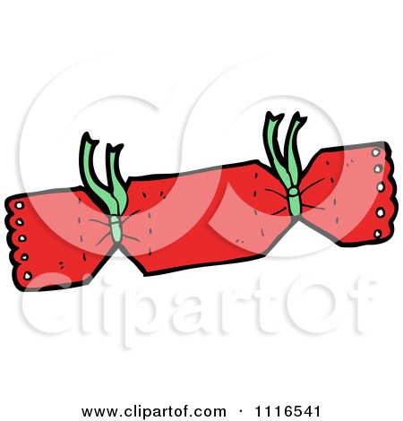 Clipart Red Christmas Cracker 6 - Royalty Free Vector Illustration by lineartestpilot