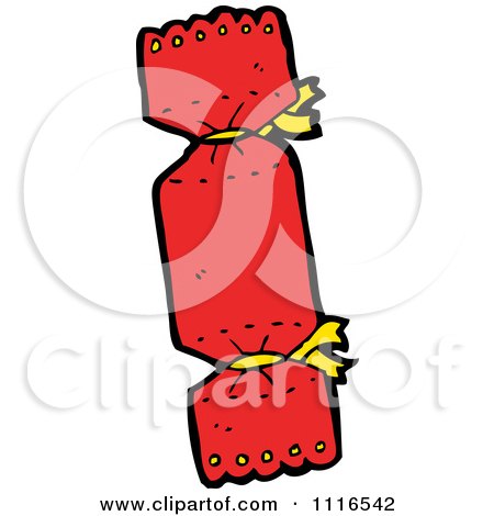 Clipart Red Christmas Cracker 5 - Royalty Free Vector Illustration by lineartestpilot