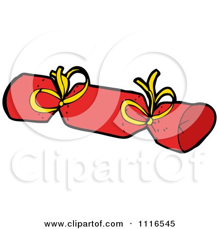 Clipart Red Christmas Cracker 2 - Royalty Free Vector Illustration by lineartestpilot