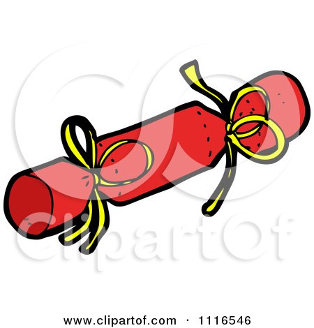 Clipart Red Christmas Cracker 3 - Royalty Free Vector Illustration by lineartestpilot