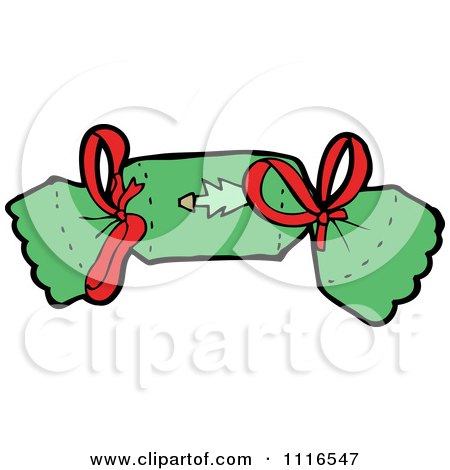 Clipart Green Christmas Cracker 1 - Royalty Free Vector Illustration by lineartestpilot