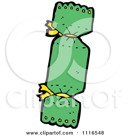 Clipart Green Christmas Cracker 2 - Royalty Free Vector Illustration by lineartestpilot