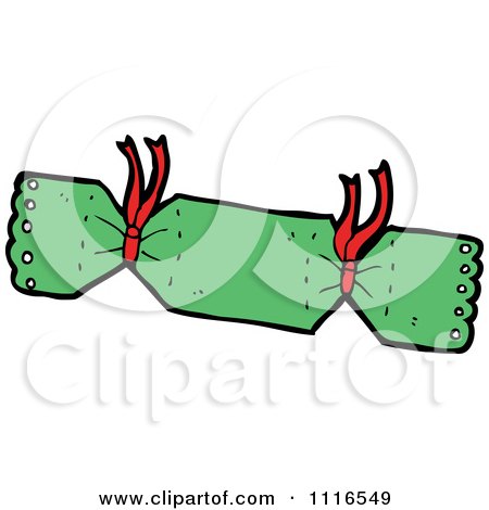 Clipart Green Christmas Cracker 3 - Royalty Free Vector Illustration by lineartestpilot