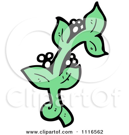 Clipart Sprig Of Christmas Mistletoe 1 - Royalty Free Vector Illustration by lineartestpilot