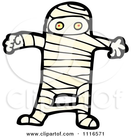 Clipart Halloween Mummy 1 - Royalty Free Vector Illustration by lineartestpilot