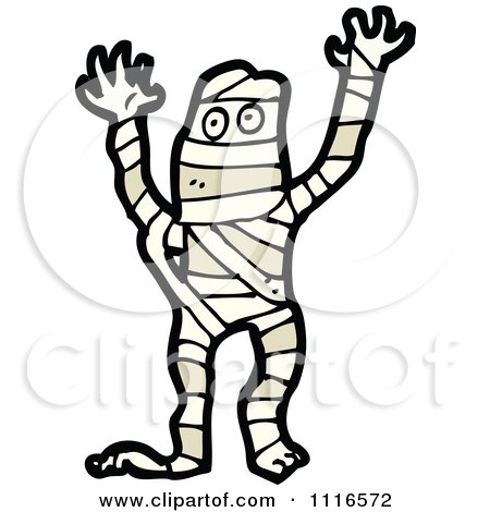 Clipart Halloween Mummy 2 - Royalty Free Vector Illustration by lineartestpilot