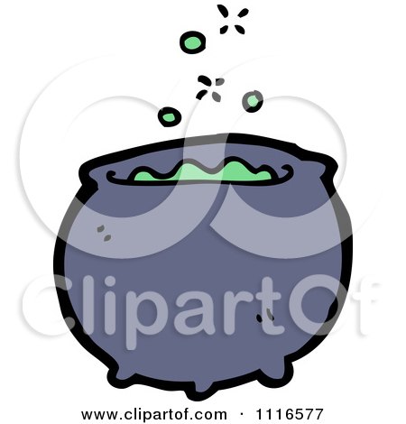 Clipart Boiling Witch Cauldron 1 - Royalty Free Vector Illustration by lineartestpilot