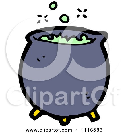 Clipart Boiling Witch Cauldron 2 - Royalty Free Vector Illustration by lineartestpilot