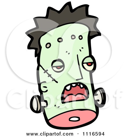 Clipart Angry Frankenstein Head - Royalty Free Vector Illustration by lineartestpilot