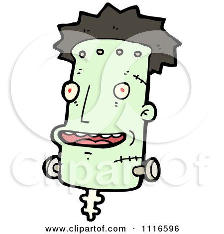 Clipart Happy Frankenstein Head - Royalty Free Vector Illustration by lineartestpilot