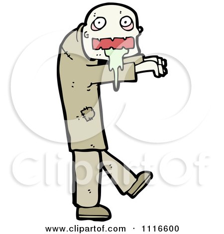 Clipart Drooling Zombie 1 - Royalty Free Vector Illustration by lineartestpilot
