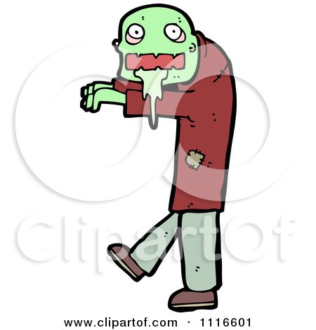 Clipart Drooling Zombie 2 - Royalty Free Vector Illustration by lineartestpilot