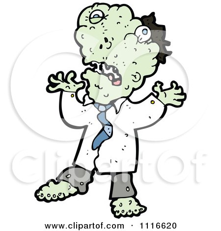 Clipart Scary Green Swollen Monster Or A Man With An Allergic Reaction 1 - Royalty Free Vector Illustration by lineartestpilot