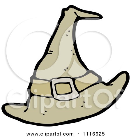 Clipart Pointy Tan Halloween Witch Hat 1 - Royalty Free Vector Illustration by lineartestpilot