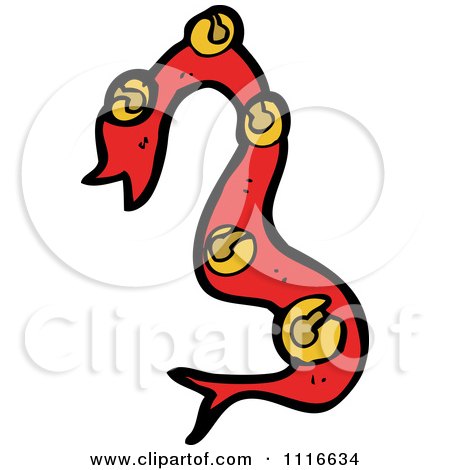 Clipart Sash Of Christmas Jingle Bells 1 - Royalty Free Vector Illustration by lineartestpilot