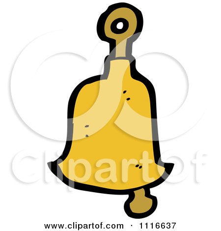 Clipart Yellow Christmas Bell 2 - Royalty Free Vector Illustration by lineartestpilot