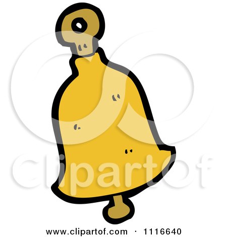 Clipart Yellow Christmas Bell 3 - Royalty Free Vector Illustration by lineartestpilot