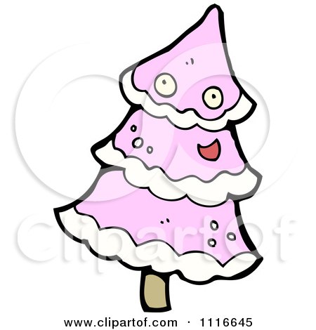 Clipart Pink Christmas Tree 5 - Royalty Free Vector Illustration by lineartestpilot