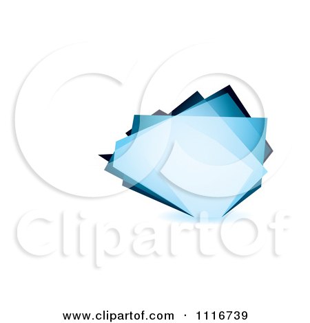 Vector Clipart Of A Abstract Blue Glass Shard Background - Royalty Free Graphic Illustration by michaeltravers