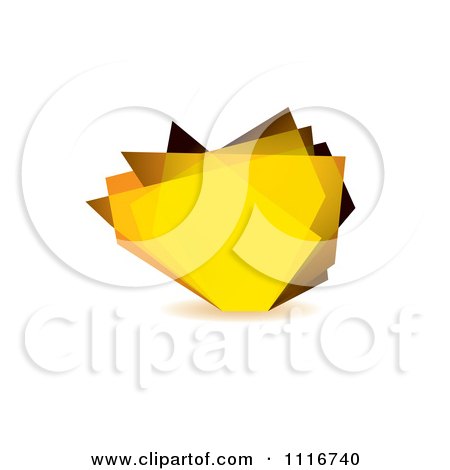 Vector Clipart Of A Abstract Yellow Glass Shard Background - Royalty Free Graphic Illustration by michaeltravers