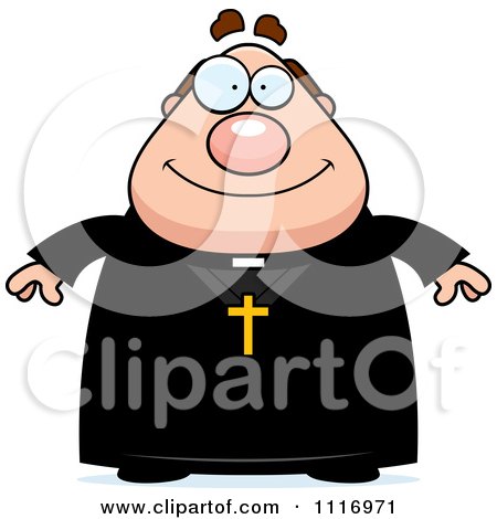 Vector Cartoon Happy Priest - Royalty Free Clipart Graphic by Cory Thoman