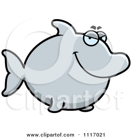 Vector Cartoon Sly Dolphin - Royalty Free Clipart Graphic by Cory Thoman