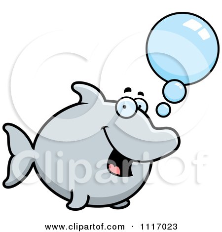Vector Cartoon Talking Dolphin - Royalty Free Clipart Graphic by Cory Thoman