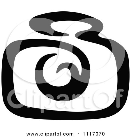 Vector Clipart Black And White Camera 8 - Royalty Free Graphic Illustration by Vector Tradition SM