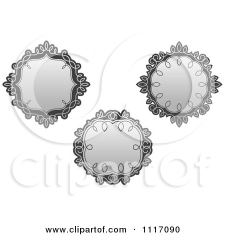 Vector Clipart Ornate Grayscale Frames - Royalty Free Graphic Illustration by Vector Tradition SM