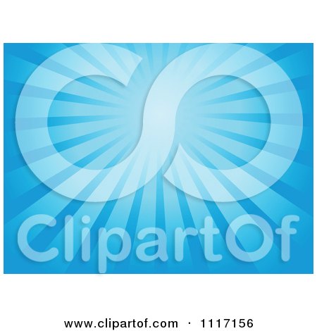 Vector Cartoon Of A Background Of Blue Rays Shining Down - Royalty Free Clipart Graphic by visekart