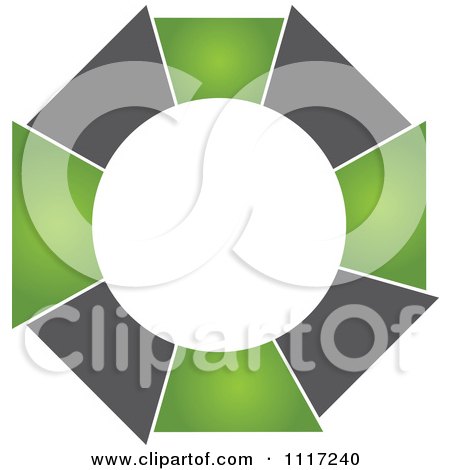 Vector Clipart Of A Green And Black Green Sustainable Energy Icon 2 - Royalty Free Graphic Illustration by Andrei Marincas