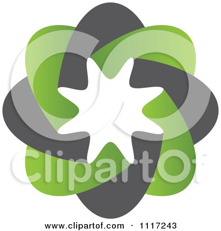 Vector Clipart Of A Green And Black Green Sustainable Energy Icon 1 - Royalty Free Graphic Illustration by Andrei Marincas