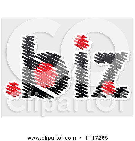 Vector Clipart Of A Dot Biz Scirbbled On Gray - Royalty Free Graphic Illustration by Andrei Marincas