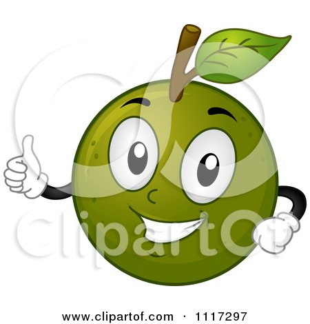 Cartoon Of A Happy Calamansi Fruit Holding A Thumb Up - Royalty Free Vector Clipart by BNP Design Studio