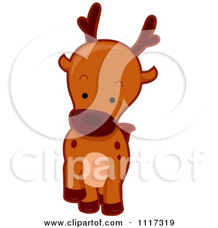 Cartoon Of A Cute Deer - Royalty Free Vector Clipart by BNP Design Studio