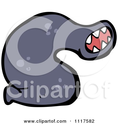 Cartoon Leech Worm 2 - Royalty Free Vector Clipart by lineartestpilot