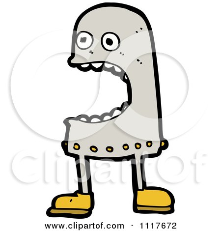 Vector Cartoon Screaming Robot 1 - Royalty Free Clipart Graphic by lineartestpilot