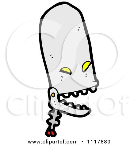 Vector Cartoon Robot Head 7 - Royalty Free Clipart Graphic by lineartestpilot