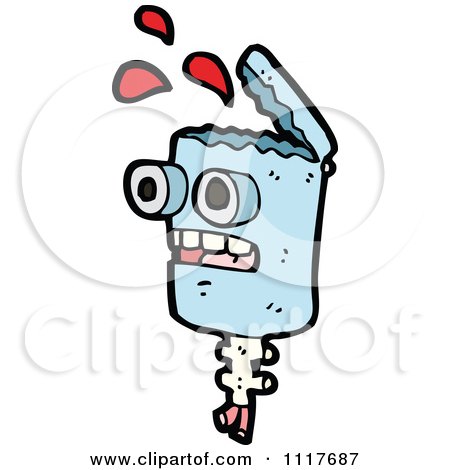 Vector Cartoon Robot Head 10 - Royalty Free Clipart Graphic by lineartestpilot
