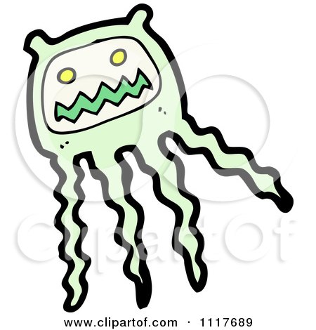Vector Cartoon Alien Robot 5 - Royalty Free Clipart Graphic by lineartestpilot
