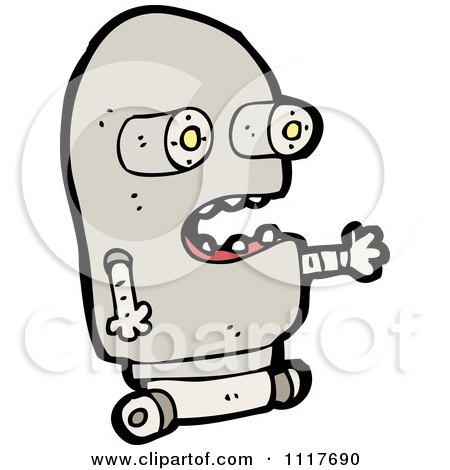 Vector Cartoon Futuristic Robot 24 - Royalty Free Clipart Graphic by lineartestpilot